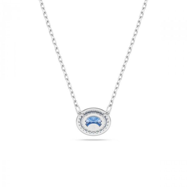 Colar Swarovski Constella Corte oval Azul Revestido a Ródio