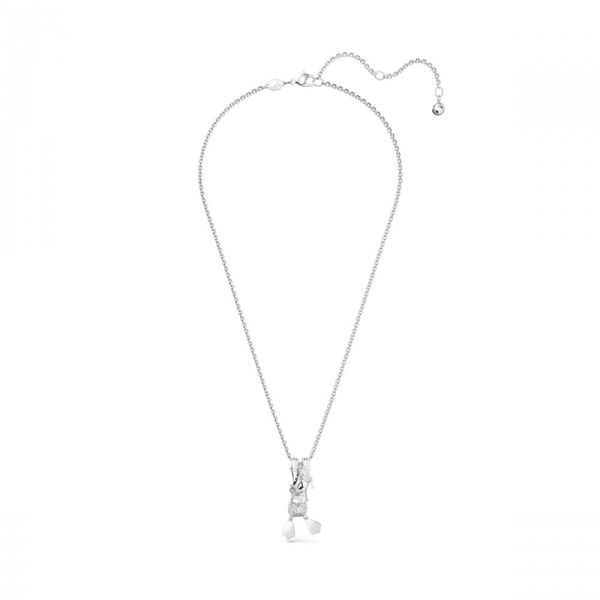 Pendente Swarovski em camadas Disney Donald Duck Branco Revestido a Ródio