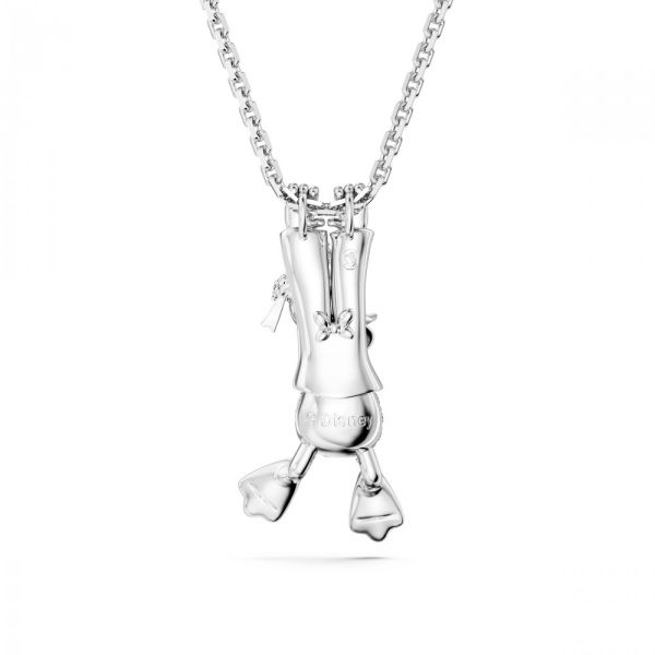 Pendente Swarovski em camadas Disney Donald Duck Branco Revestido a Ródio