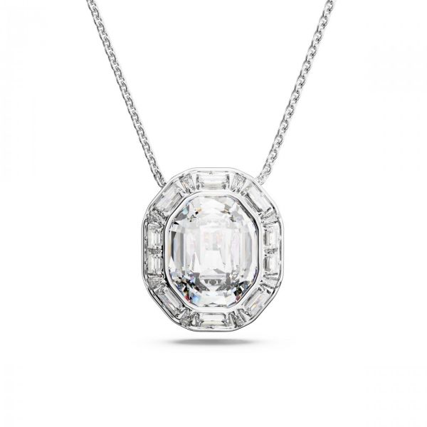 Pendente Swarovski Mesmera Corte octogonal Branco Revestido a Ródio