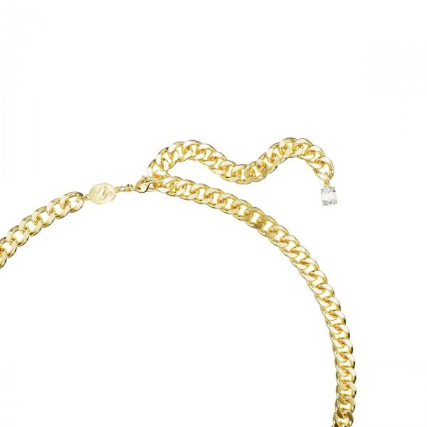 Colar Swarovski Millenia Corte octogonal Verde Revestido a tom de Dourado