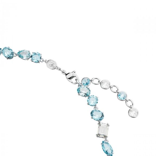 Colar Swarovski Gema Cortes mistos Azul Revestido a Ródio