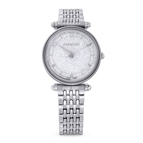 Relógio Swarovski Crystalline Wonder Fabricado na Suiça Pulseira Swarovski de metal Tom prateado Aço inoxidável