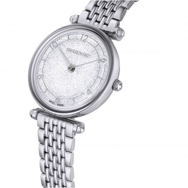 Relógio Swarovski Crystalline Wonder Fabricado na Suiça Pulseira Swarovski de metal Tom prateado Aço inoxidável
