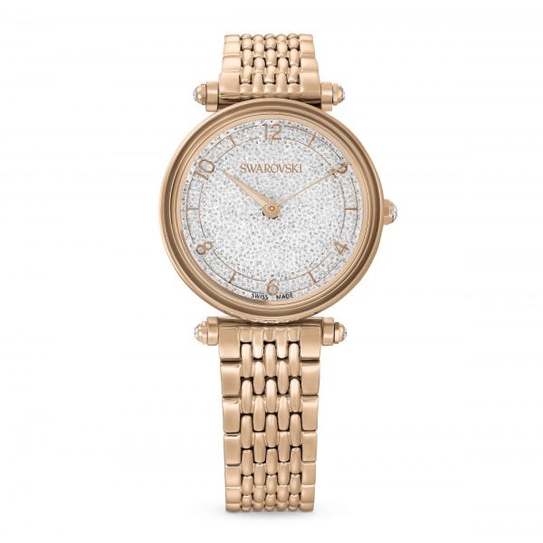 Relógio Swarovski Crystalline Wonder Fabricado na Suiça Pulseira Swarovski de metal Tom de Dourado rosa Acabamento em tom de Dourado rosa