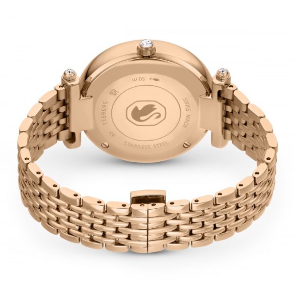Relógio Swarovski Crystalline Wonder Fabricado na Suiça Pulseira Swarovski de metal Tom de Dourado rosa Acabamento em tom de Dourado rosa