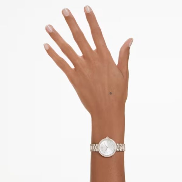 Relógio Swarovski Certa Fabrico suíço Pulseira de metal Dourado Acabamento em champanhe dourado