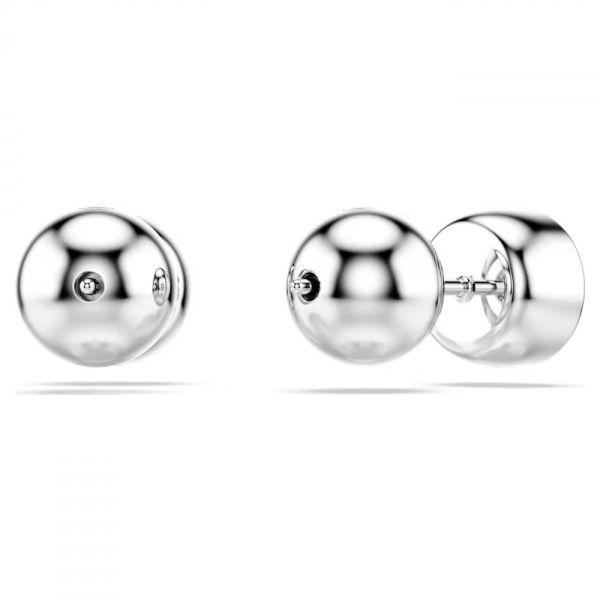 Brincos Swarovski stud Imber Lapidação redonda Branco Lacado a ródio