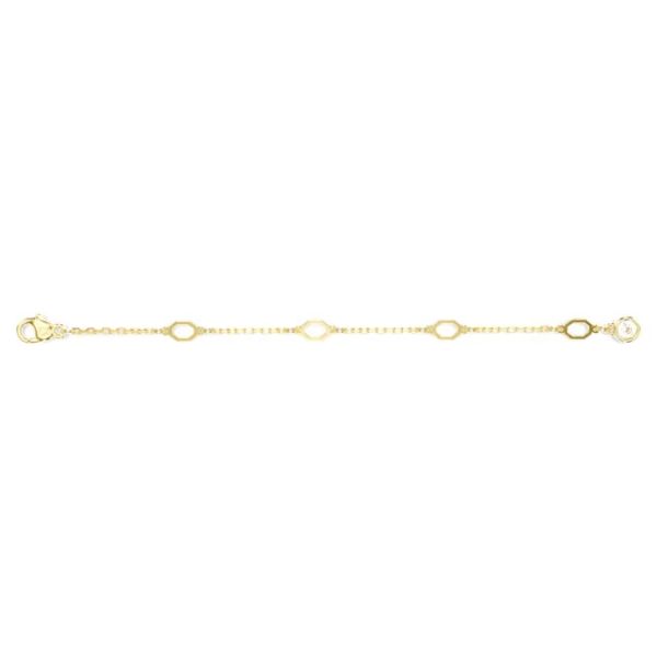 Extensor Swarovski Imber Branco Lacado a dourado