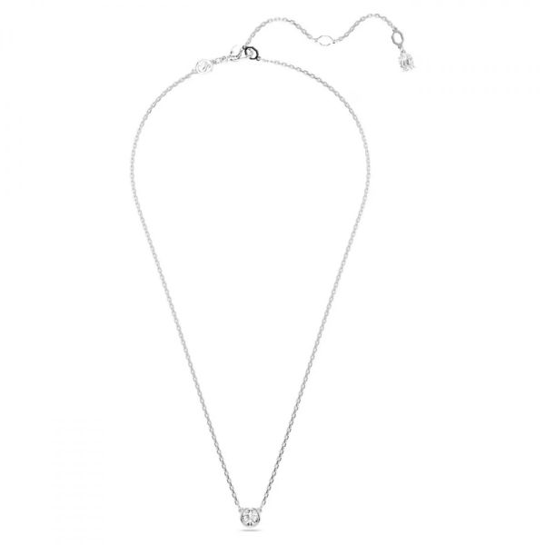 Pingente Swarovski Imber Lapidação redonda Branco Lacado a ródio