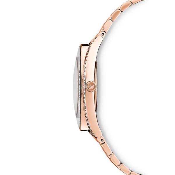 Relógio Swarovski Crystalline Aura Tom Dourado Rosa Acabamento em Rosa Dourado