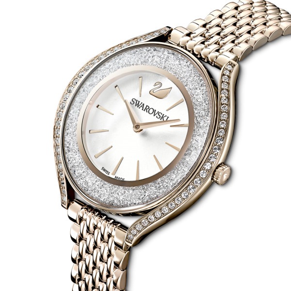 Relógio Swarovski Crystalline Aura Dourado Acabamento em Champanhe Dourado