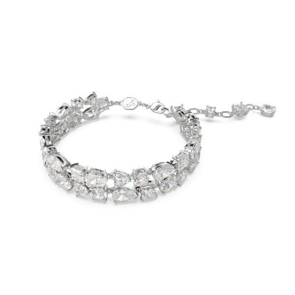 Pulseira Swarovski Mesmera Combinação de Lapidações Branca Lacado a Ródio