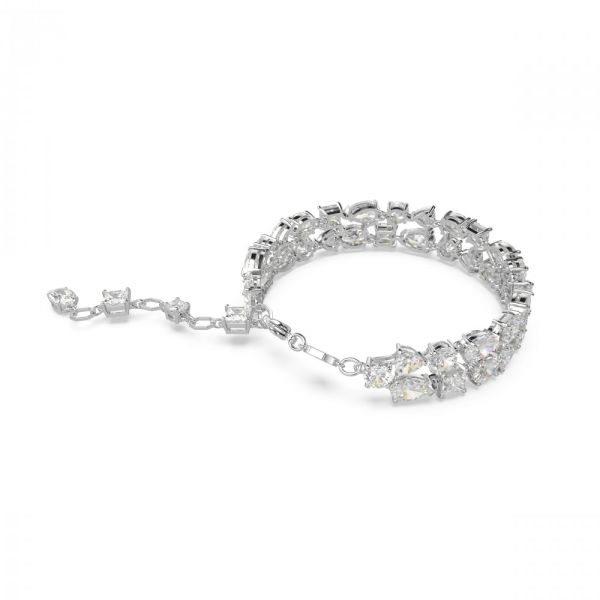 Pulseira Swarovski Mesmera Combinação de Lapidações Branca Lacado a Ródio