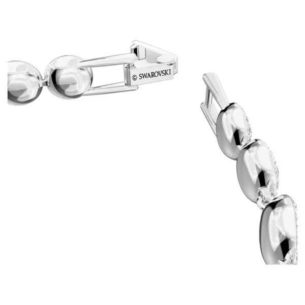 Bracelete Swarovski Tennis Una Angelic Lapidação redonda Pavé Média Verde Lacado a ródio