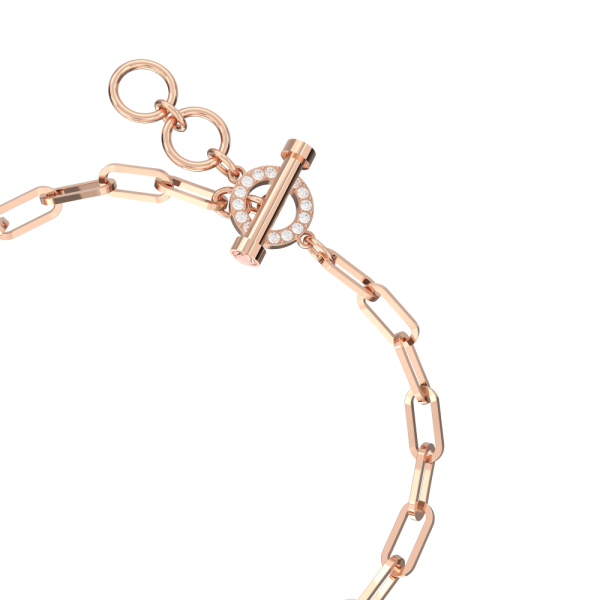 Pulseira Swarovski Teddy Urso Rosa Lacado a Rosa Dourado