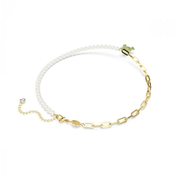 Pingente Swarovski Teddy Urso Multicor Lacado a dourado