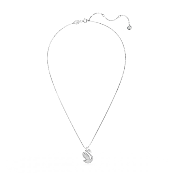 Pingente Swarovski Iconic Swan Cisne Médio Branco Lacado a Ródio