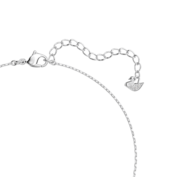 Colar Swarovski Attract Soul Coração Branco Lacado a Ródio