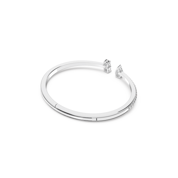 Bracelete Swarovski Attract Combinação de Lapidações Branca Lacado a Ródio