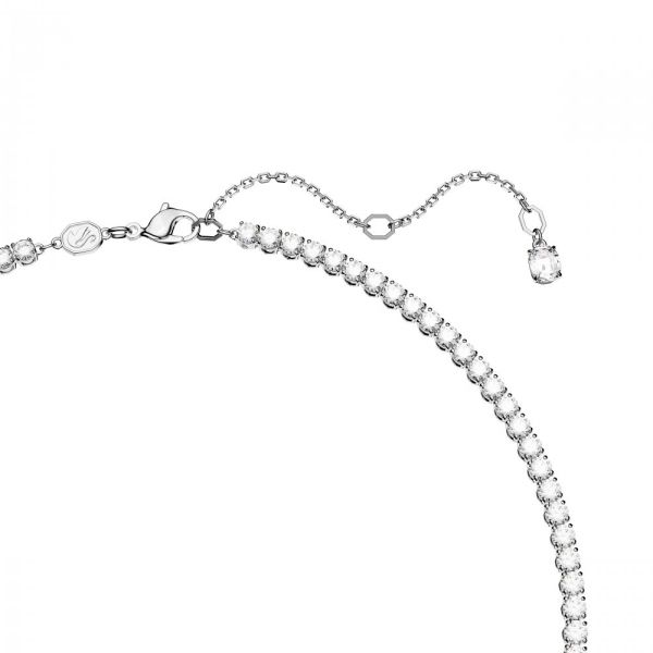 Colar Swarovski Matrix Tennis Combinação de lapidações Verde Lacado a ródio