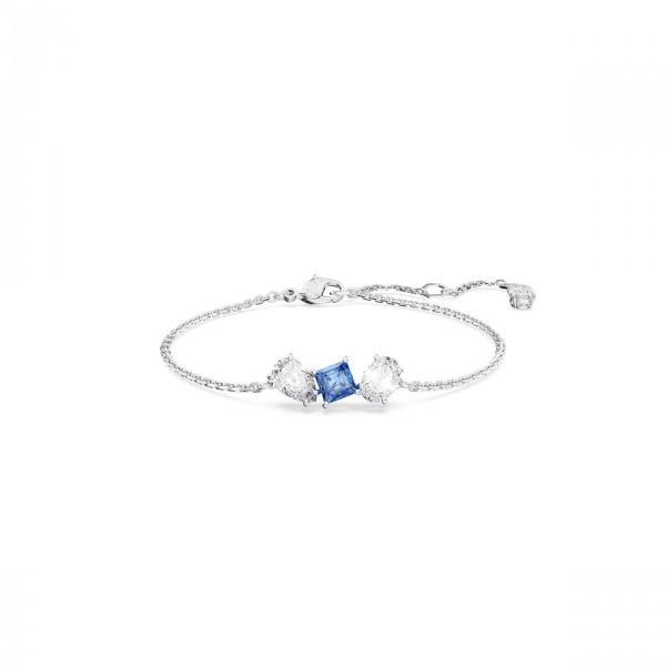 Pulseira Swarovski Mesmera Combinação de Lapidação Azul Lacado a Ródio