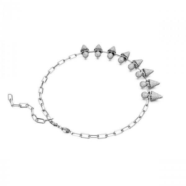 Luna necklace Moon White Rhodium plated