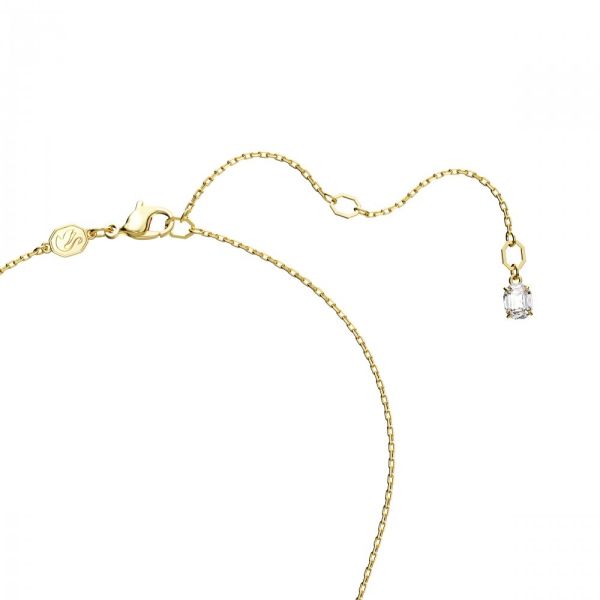 Pingente Swarovski Matrix Lapidação retangular Verde Lacado a dourado
