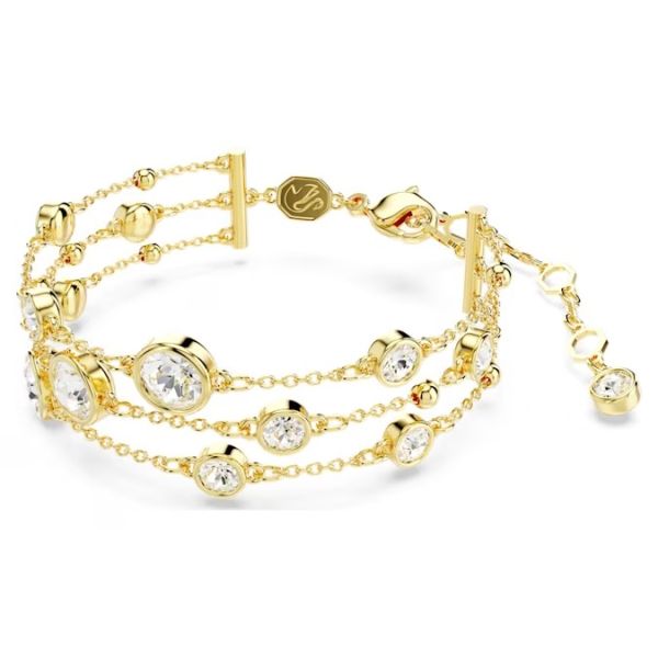 Pulseira larga Imber Lapidação redonda Lacado a dourado