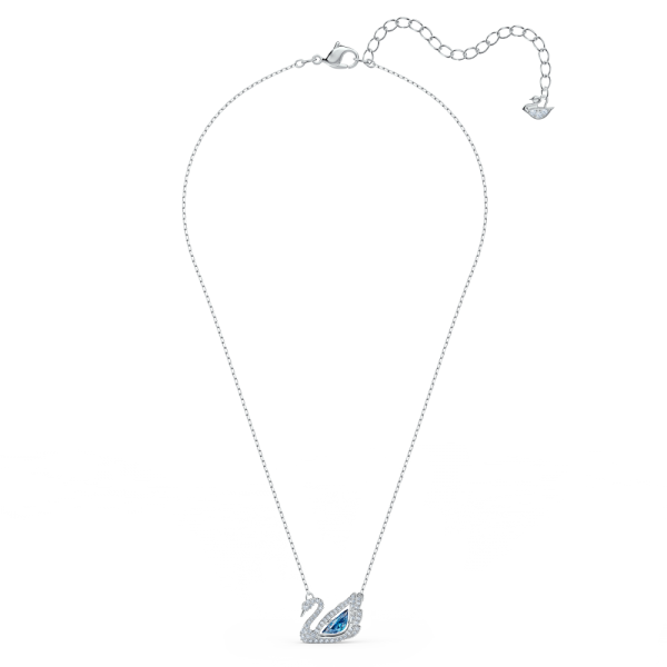 Colar Swarovski Dancing Swan Cisne Azul Lacado a Ródio
