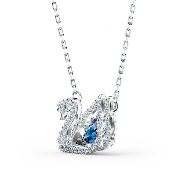 Colar Swarovski Dancing Swan Cisne Azul Lacado a Ródio