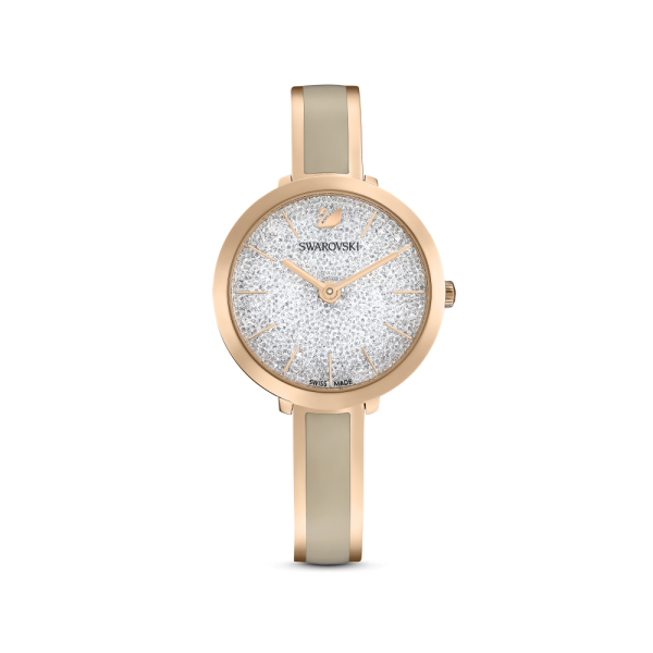 Relógio Swarovski Crystalline Delight Cinzento Acabamento em Rosa Dourado