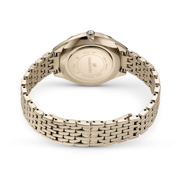 Relógio Swarovski Attract Pulseira de Metal Dourado Acabamento em Champanhe Dourado