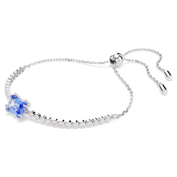 Pulseira Swarovski Matrix Tennis Combinação de lapidações Azul Lacado a ródio