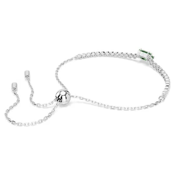 Pulseira Swarovski Matrix Tennis Combinação de lapidações Verde Lacado a ródio