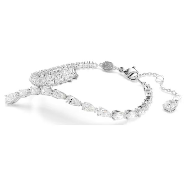 Pulseira Swarovski Matrix Combinação de lapidações Branca Lacado a ródio
