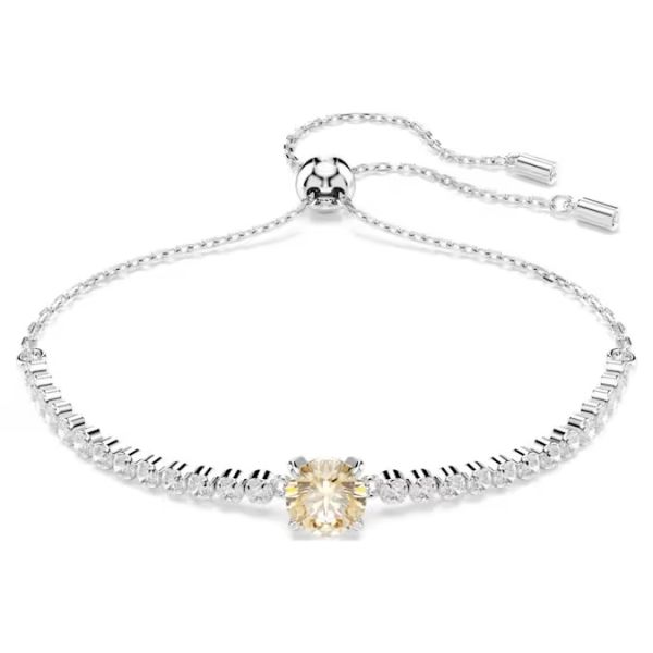 Pulseira Swarovski Matrix Tennis Combinação de lapidações Amarelo Lacado a ródio