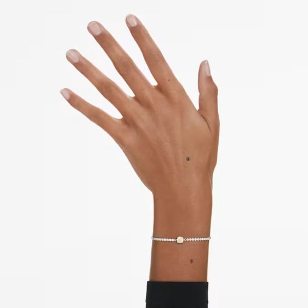 Pulseira Swarovski Matrix Tennis Combinação de lapidações Amarelo Lacado a ródio