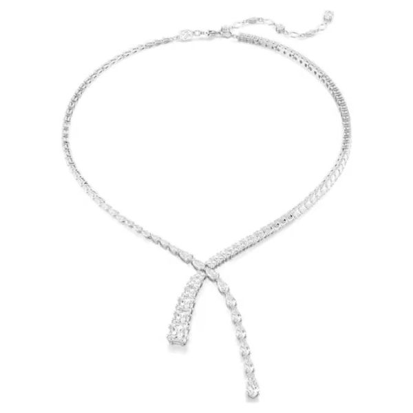 Colar Swarovski Y Matrix Combinação de lapidações Branco Lacado a ródio