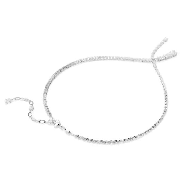 Colar Swarovski Y Matrix Combinação de lapidações Branco Lacado a ródio