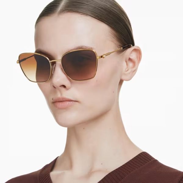 Óculos de sol Swarovski Modelo quadrado SK7029 Dourado