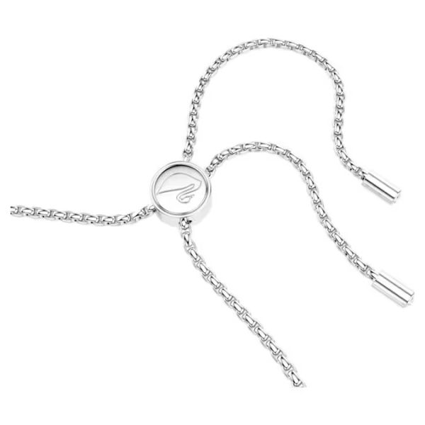 Bracelete Swarovski Tennis Matrix Lapidação redonda Branca Lacado a ródio