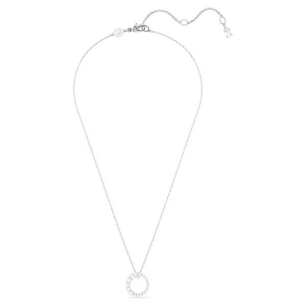 Pingente Swarovski Matrix Crystal Pearl Lapidação redonda Branco Lacado a ródio