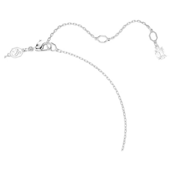 Pingente Swarovski Matrix Crystal Pearl Lapidação redonda Branco Lacado a ródio