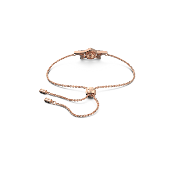 Pulseira Swarovski Stella Combinação de Lapidações Estrela Branca Lacado a Rosa Dourado
