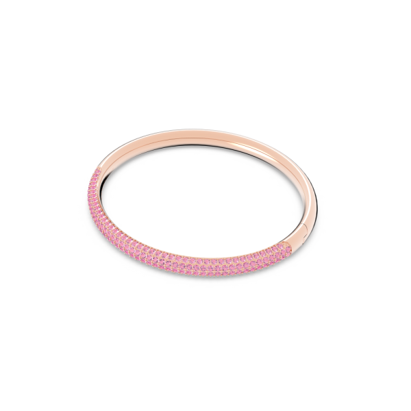 Bracelete Swarovski Stone Rosa Acabamento em Rosa Dourado