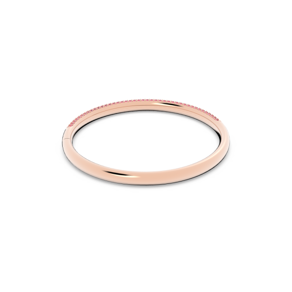 Bracelete Swarovski Stone Rosa Acabamento em Rosa Dourado