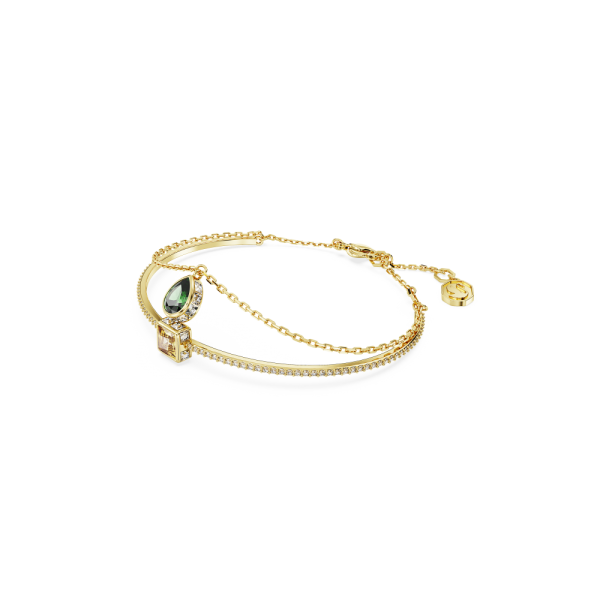 Bracelete Swarovski Stilla Combinação de Lapidações Multicor Lacado a Dourado