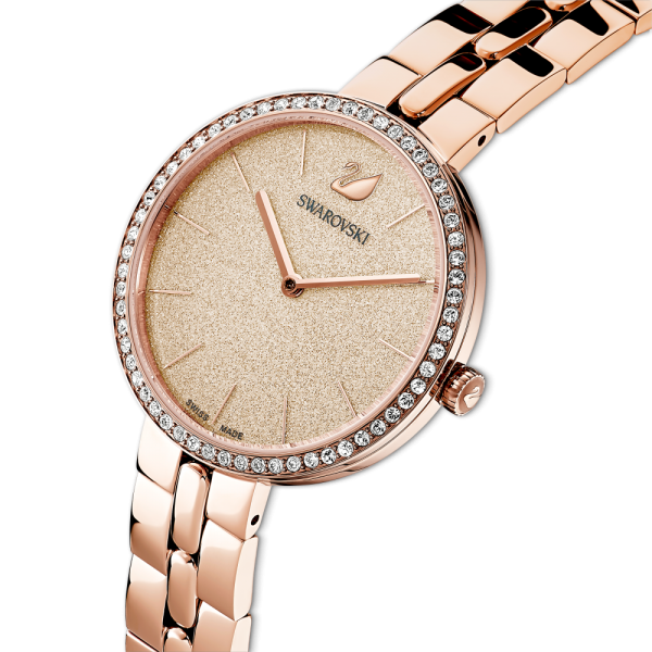 Relógio Swarovski Cosmopolitan Rosa Acabamento em Rosa Dourado