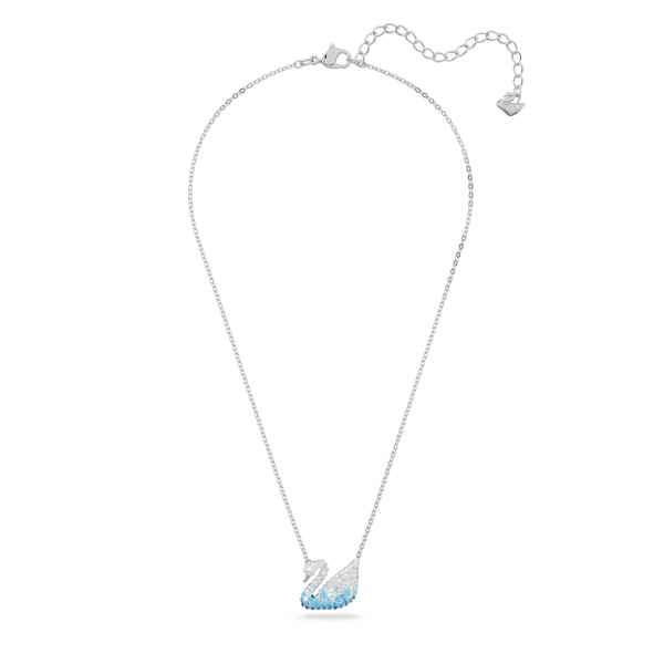 Pingente Swarovski Iconic Swan Cisne Azul Lacado a Ródio